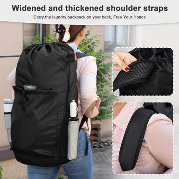 Backpack Laundry Bag with Padded Shoulder Straps