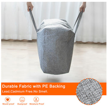 2 Pack Heavy Duty Large Storage Bag with Reinforced Handles and Zippers